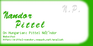 nandor pittel business card